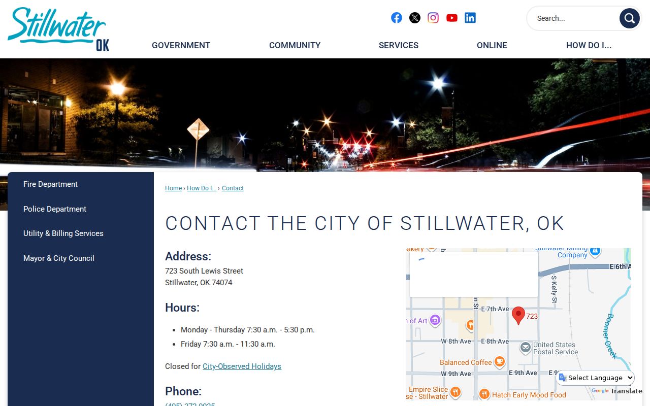 Payne County warrant records Stillwater Municipal Court building and city contact
