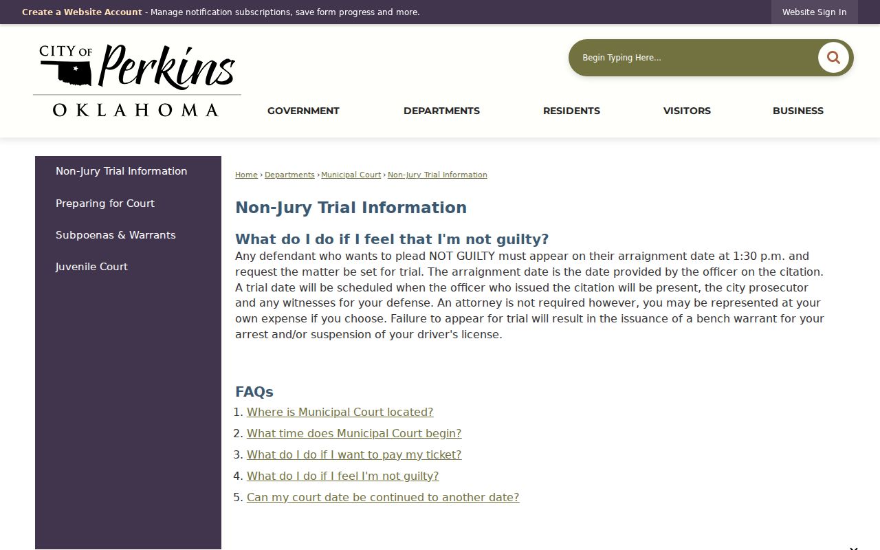 Payne County bench warrant lookup official failure-to-appear notice
