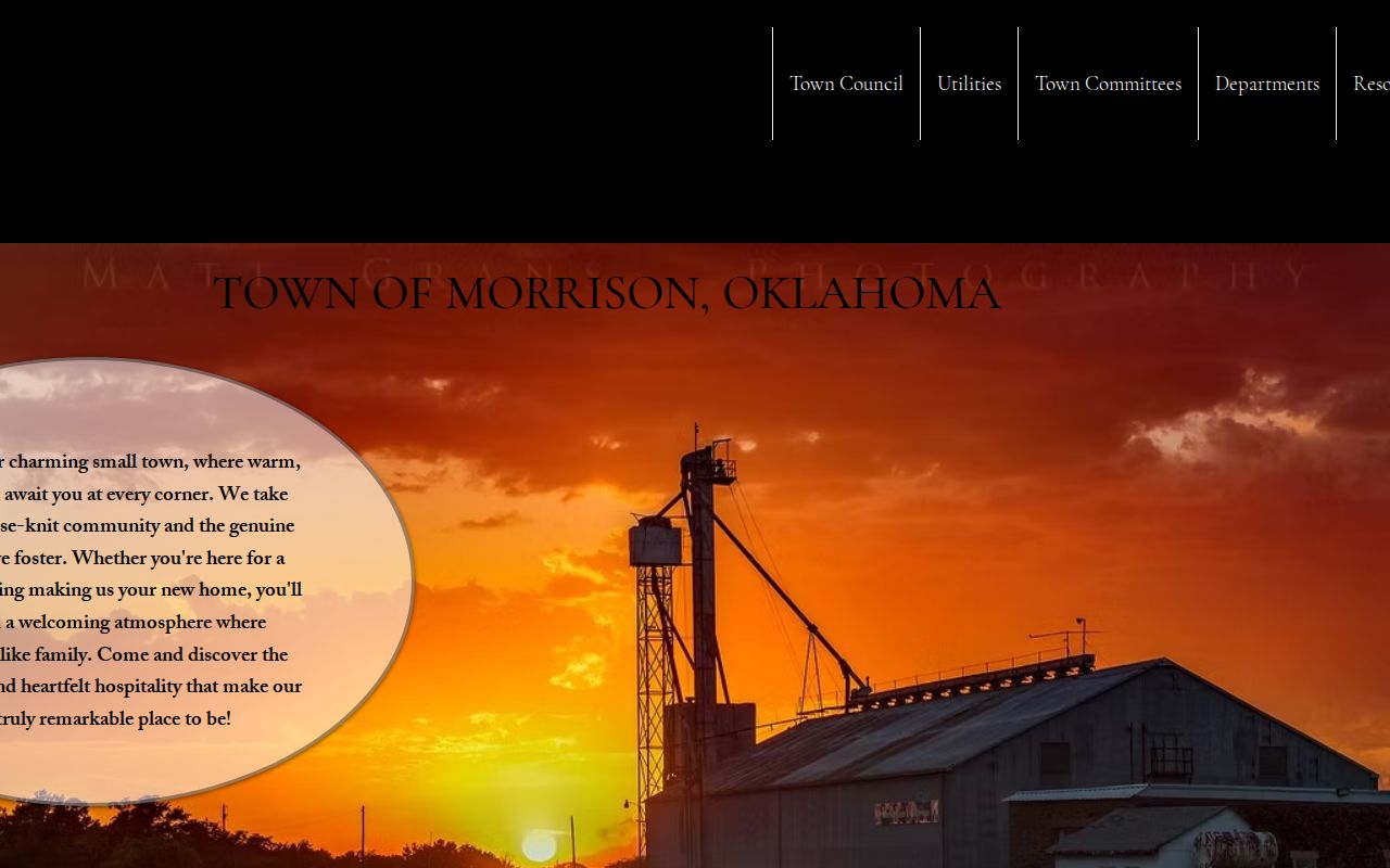 Payne County warrant records Morrison Town Hall official contact